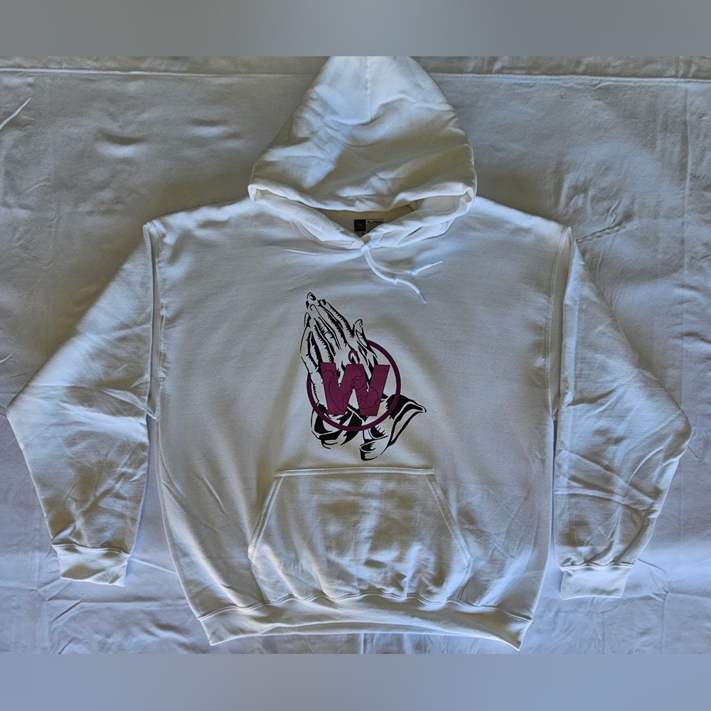 White Graphic Hoodie